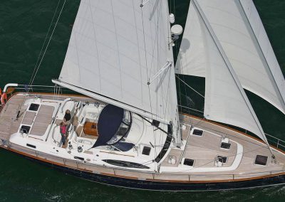 sailing yacht charter Mustique birds view