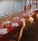 Sailing Yacht Charter Rhea dinner