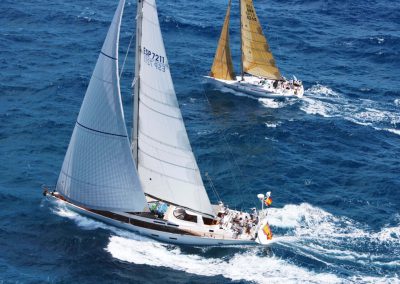 External view on Sailing Yacht Ocean Phoenix during Regatta